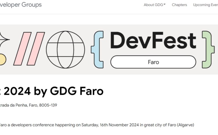  FARO TECH DAY – DevFest – Faro, 16 e 17 de novembro