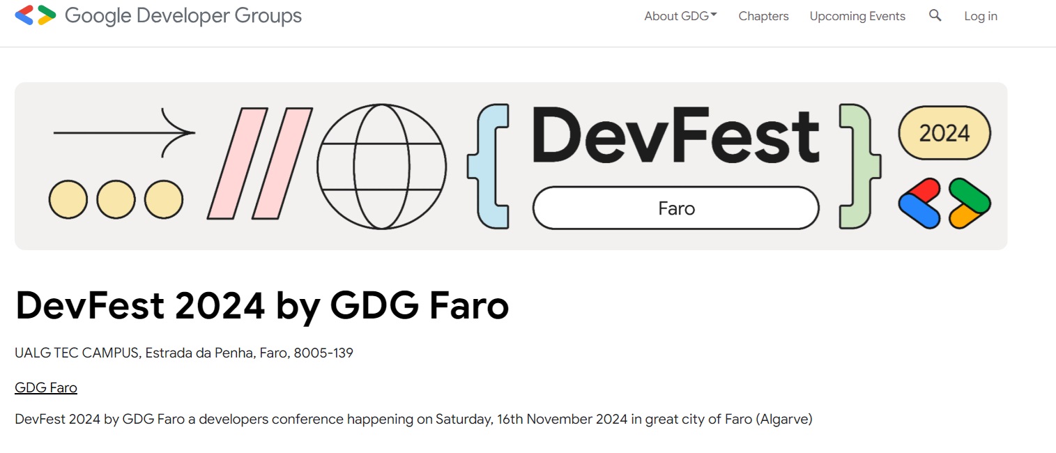 FARO TECH DAY – DevFest – Faro, 16 e 17 de novembro